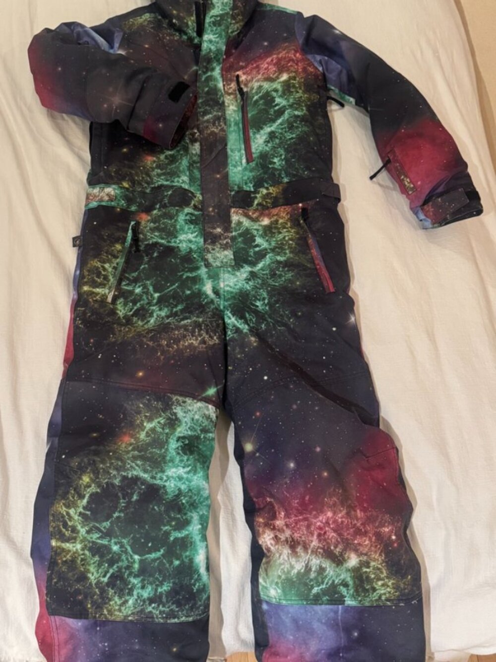 Burton Kids Galaxy Space Print One Piece Snowsuit Sz 10 (M) - Picture 3 of 16